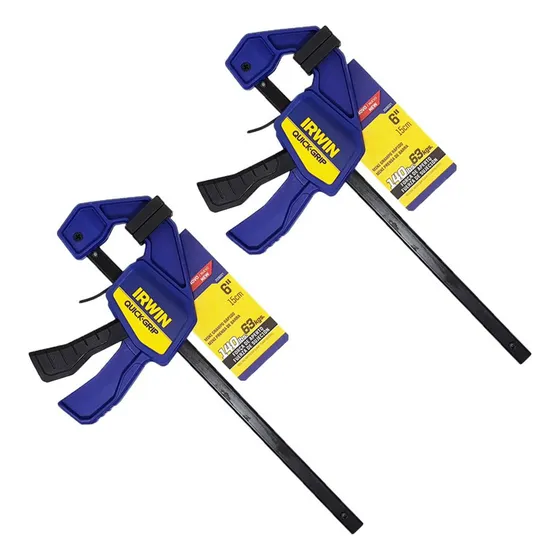 Kit 2 Grampo Sargento Aperto Rápido Marceneiro 15cm 6  Irwin