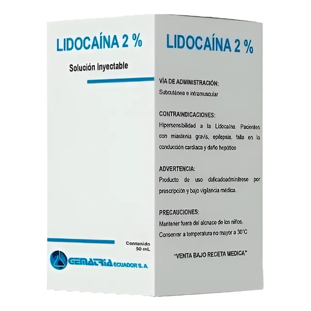 Solucion De Lidocaina 2% Frasco X 50ml 