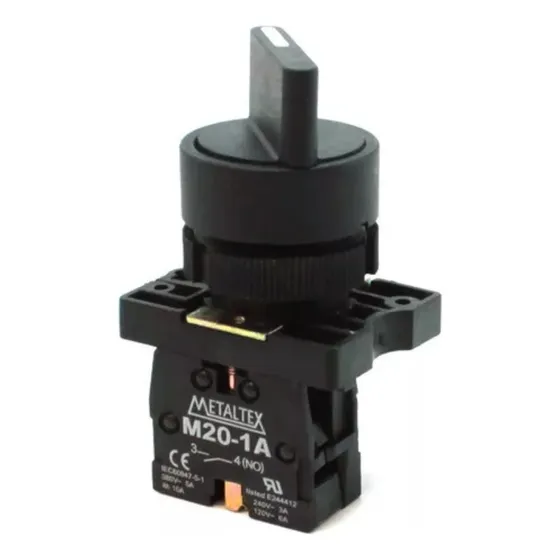 Kit 4 Chaves Seletora 2 Posições 22mm Fixa 1na 45g
