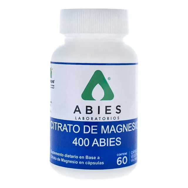 Citrato De Magnesio Abies 400 Mg 60 Cápsulas