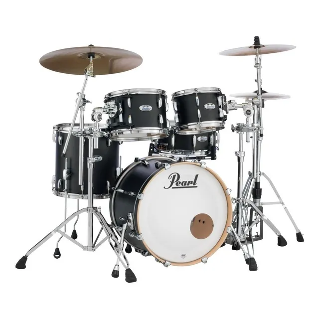 Batería Pearl Masters Maple Complete Mct904xep De 4 Cuerpos Color Matte black mist