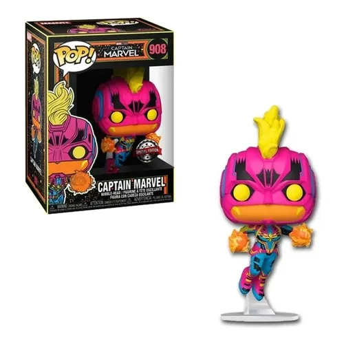 Funko Pop Captain Marvel Marvel [exclusivo - Black Light