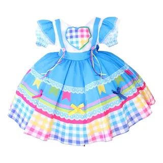 Vestido De Festa Junina Infantil Quadrilha Caipirinha Luxo Vestido De Festa Junina Infantil Quadrilha Caipirinha Luxo