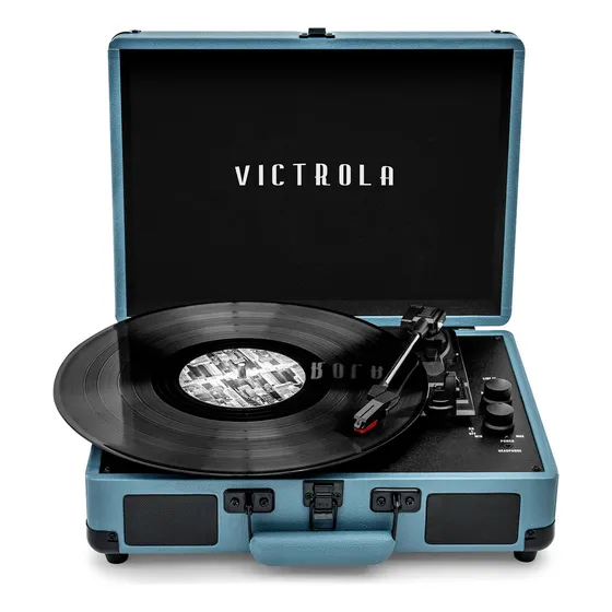 Tocadiscos Bluetooth Victrola Journey, Color Azul Ahumado