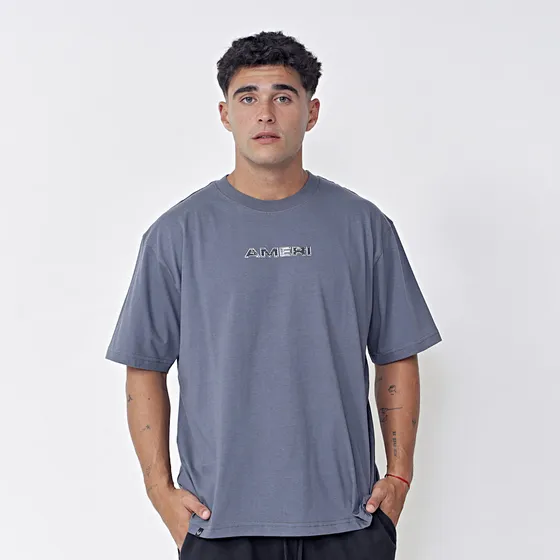 Remera De Algodon Ameri Doble Estampa Marca Vulkano