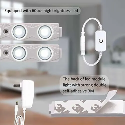 Kit Luz Led Espejo Tocador Maquillaje 4 Fq Regulable