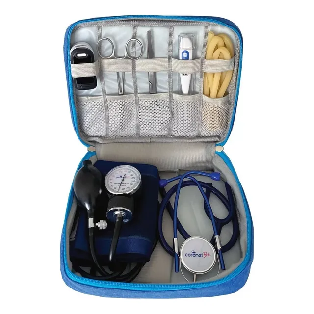 Kit Enfermeria Completo Tensiometro Manual Oximetro Estuche