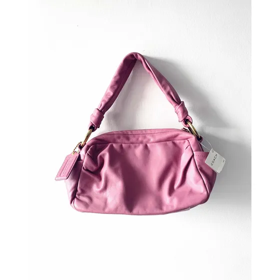 Cartera Coach Parker 13442 Satchel Violeta De Cuero. Nueva