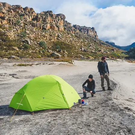 Barraca Iglu Joyfox 2 Pessoas Camping Ultraleve Impermeável Silicone 6000mm Verde-claro