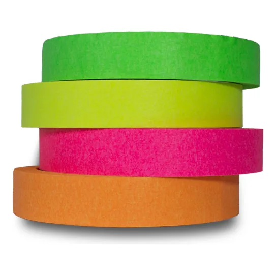 Kit fita crepe adesiva colorida 18mm x 30m 4 cores vibrantes