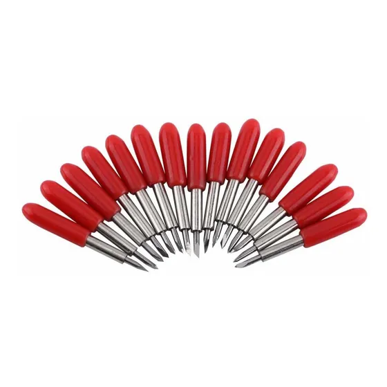 15pcs Cuchilla Corte Trazador Para Cortador Vinilo Tapa Roja