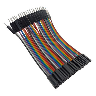 Cable Dupont (jumpers) Macho - Hembra 10 Cm, 40 Cables Cable Dupont (jumpers) Macho - Hembra 10 Cm, 40 Cables