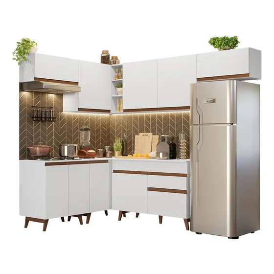 Madesa Gabinete Integral Esquinero 402cm Reims Blanco 03