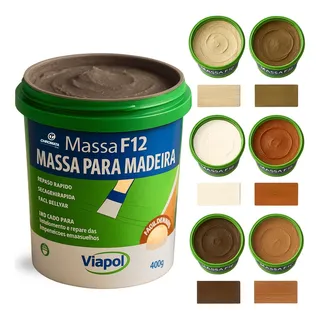 Massa F12 De Calafetar E Correção Madeira Viapol 400g Cores Massa F12 De Calafetar E Correção Madeira Viapol 400g Cores