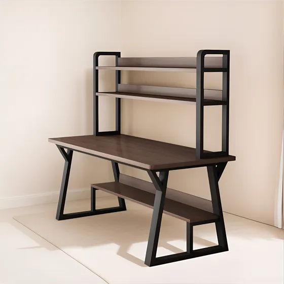 Computadora Mesa De Escritorio Con 2 Estantes 100cm