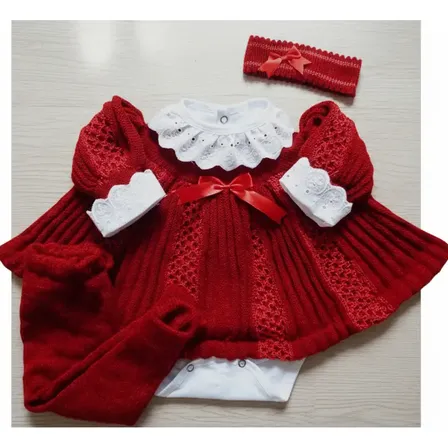Saída De Maternidade Bebê: Body, Calça, Tiara E Vestido