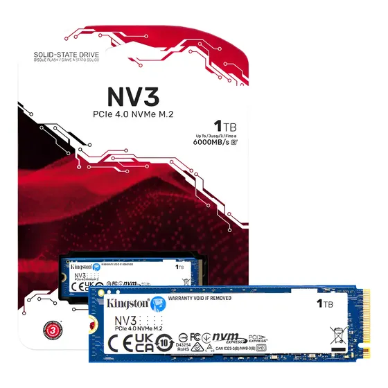 Ssd Kingston Nv3 M2 1tb Nvme 4.0 2280 6000mb/s Snv3 Lacrado