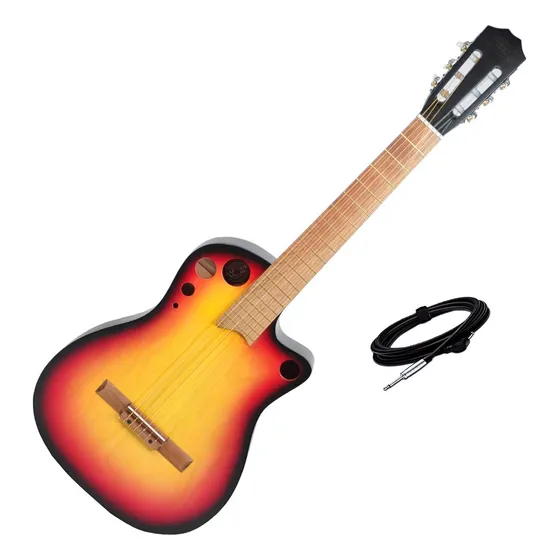 Guitarra Electro Criolla Clasica Media Caja Elite Cable Cd