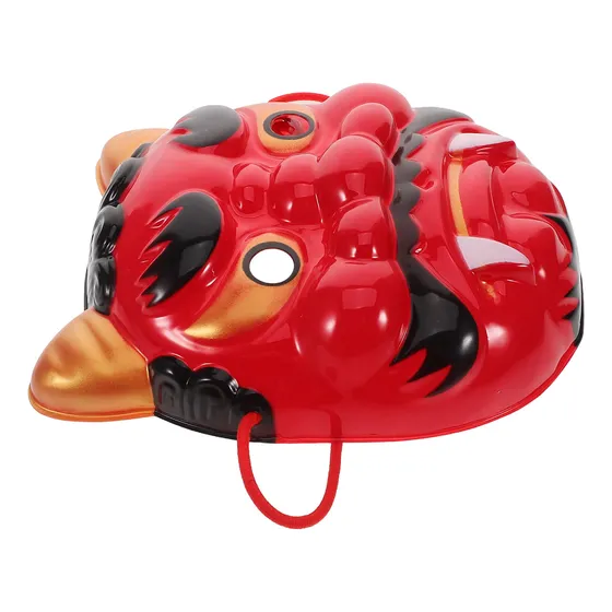 Máscara Japonesa De Ónix Rojo Para Cosplay Y Luz De Actuació