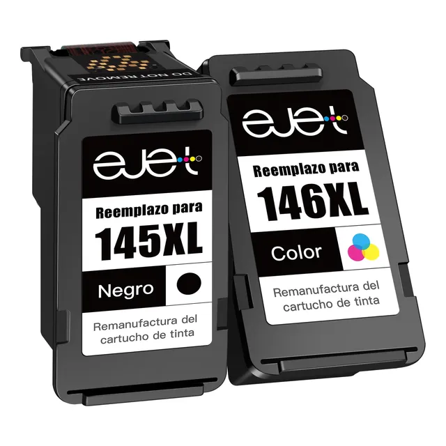 2 Cartuchos De Tinta Genéricos Para Canon 145 146 Mg2410 Mg2