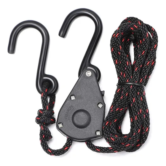 Cuerda Ajustable Con Tensor De Polea Con Hebilla Fija