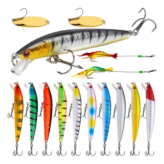 14pcs Señuelos De Pesca Curricanes De Pesca Mar Cebo Duro