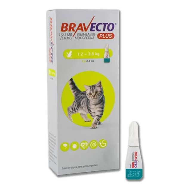 Bravecto Autentico Y Apropiado Para Gatos De 1.8-2.80kg