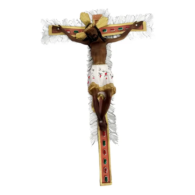 Señor De Los Milagros De Pared 32 X 29 Cm Cristo Buga Figart