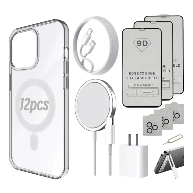 12kit Cargador Inalámbrico Magsafe 35w Para iPhone+color iPhone 15 Pro Max