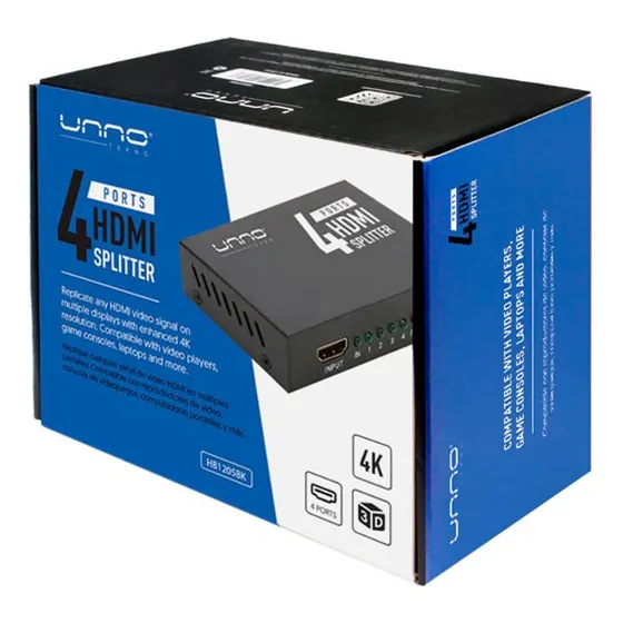 Splitter Hdmi 4 Puertos - 1 Entrada /4 Salidas 2k, 4k