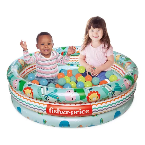 Fisher-price Piscina Inflável Com 25 Bolinhas 2 Em 1 - Fun 