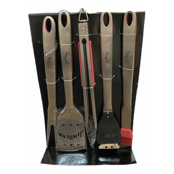 Set De 5 Piezas Parrilleras De Acero Inoxidable Jim Beam