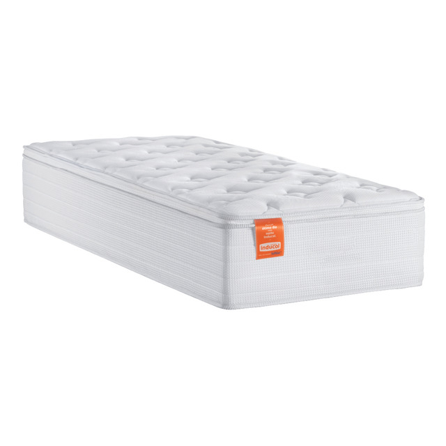 Colchão Solteiro Molas Ensacadas Real Pillow 88x27cm Branco Colchão Solteiro Molas Ensacadas Real Pillow 88x27cm Branco