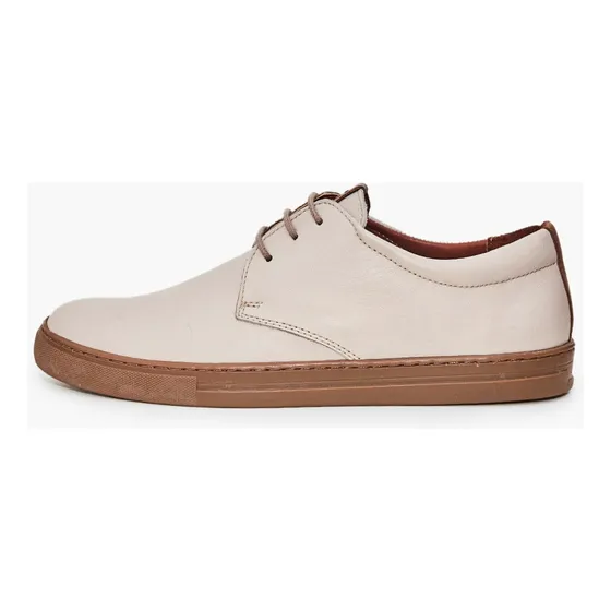 Zapatilla Urbana De Cuero Beige Finn Hombre Boating
