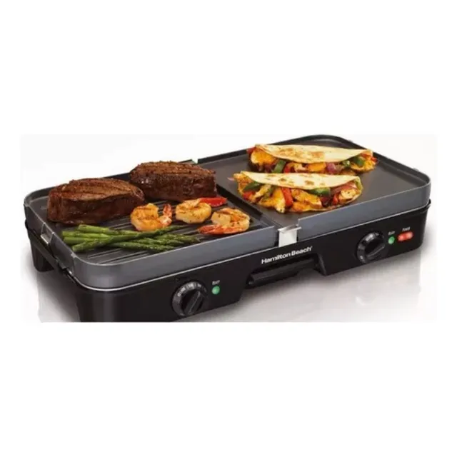 Parrilla Plancha Eléctrica Hamilton Beach 3 En 1 Mod 38546