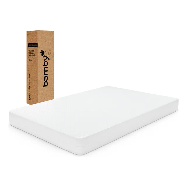 Colchon Cuna Bebe Impermeable Memory 140x80x15 Large Hipoalergenico Antiacaros Antibacterial Con Funda Desmontable Y Lavable Firmeza Media Peso Soportado De 30 Kg Espuma De Poliuretano Suave Comodo