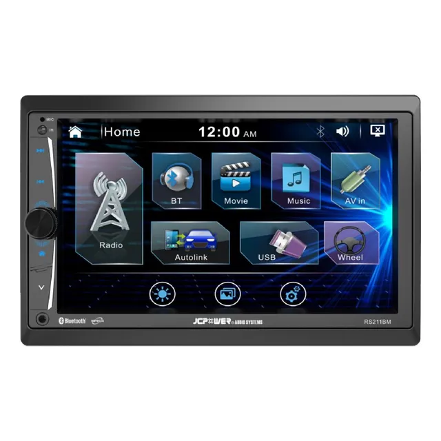 Sistema Multimedia Para Vehículo Jc Power Rs211bm Con Pantalla Táctil De 0.178m Negro