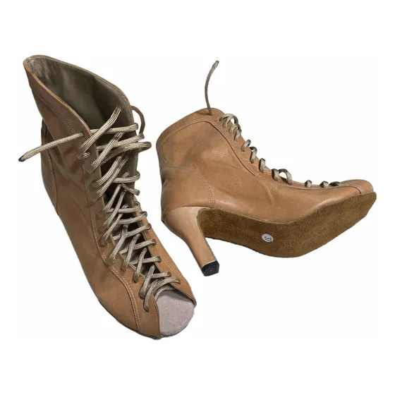 Zapato Bota Baile Salsa Casino 100% Cuero Para Dama