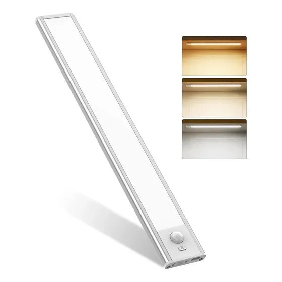 Luz Led X2 Lampara Noche Sensor Movimiento Recargable  40cm 