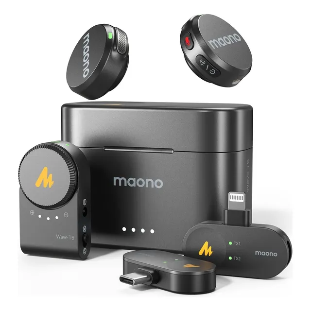 Maono Micrófono Inalámbrico Solapa Celular Cámara,wave T5