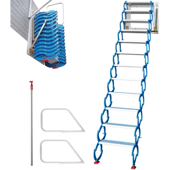 Vevor 3m Escalera Telescópica Retráctil Aleación Al-mg Color Azul