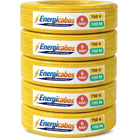 Cabo Flexível 6mm Rolo 100m Unipolar 750v