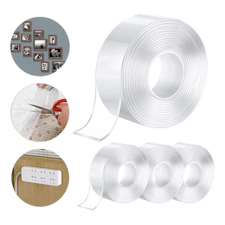 4 Pcs Cinta Nano Doble Cara Adhesiva Trasparente Magica 5mts 4 Pcs Cinta Nano Doble Cara Adhesiva Trasparente Magica 5mts