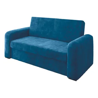 SofĂĄ Cama VersĂĄtil 2 Lugares Veludo Selmer Estofados Cor Azul SofĂĄ Cama VersĂĄtil 2 Lugares Veludo Selmer Estofados Cor Azul