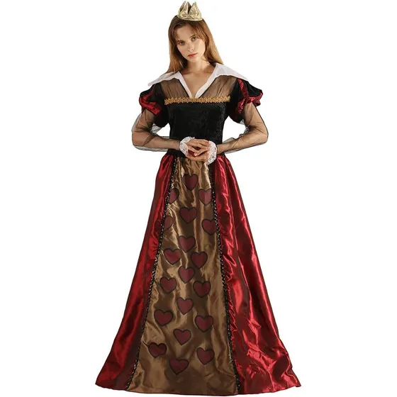 Fantastcostumes Disfraz De Reina Para Mujer Corazones Rojos 