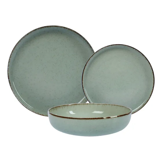 Set De Vajilla 122 En Porcelana 12 Piezas Verde Kutahya
