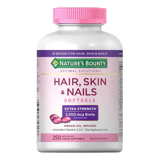 Hair, Skin & Nails Nature's Bount Sem Sabor 250cps Sabor Sin Sabor