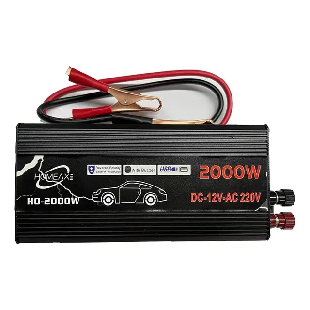 Inversor De Corriente Vehículo Solar 2000w Dc12v - Ac110v H
