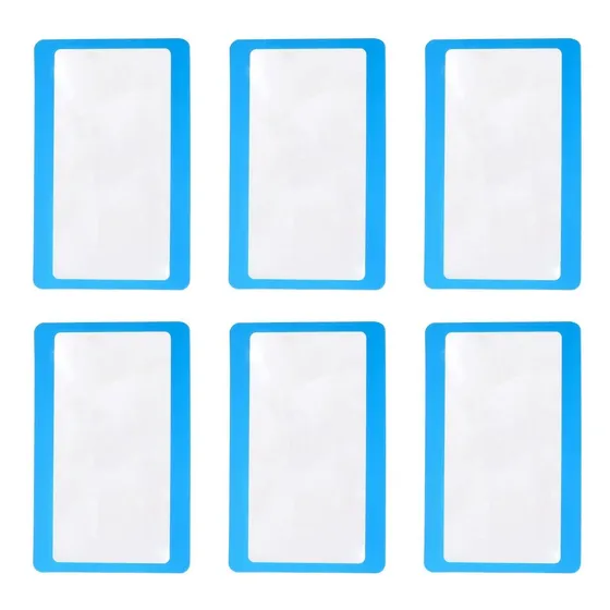 6 Lentes De Aumento De Página De Pvc 3x, Lupa Cuadrada...