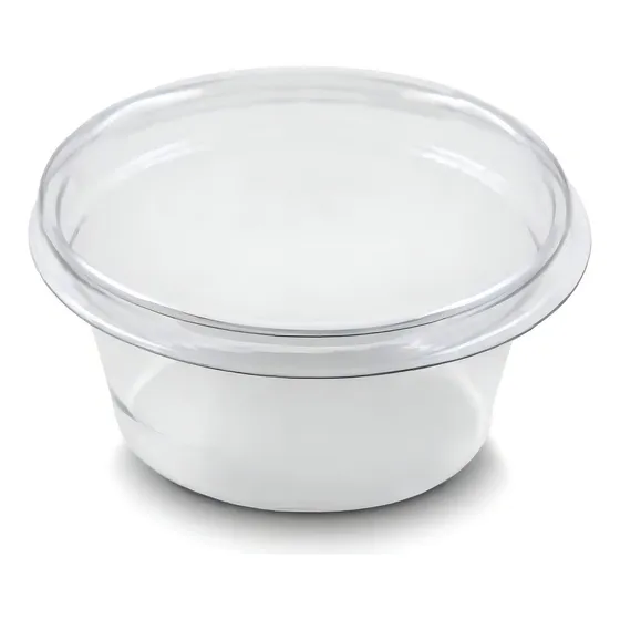 100un Potinho Molheira Pote Descartável Molho C/ Tampa 30ml Cor Transparente